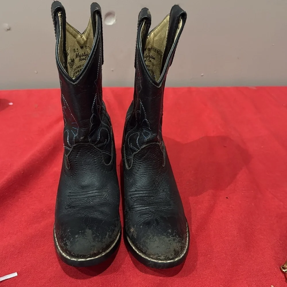 Kids masterson Black Western Cowboy Boots